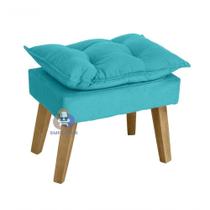 Puff Banqueta Decorativa Opala Azul Turquesa Smf Decor Puff Banqueta Decorativa Opala Azul Turquesa Smf Decor