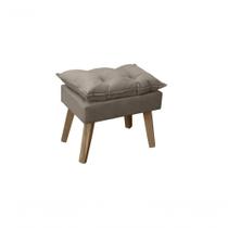 Puff Banqueta Decorativa Opala Capuccino Com Pés Quadrado Smf Decor Puff Banqueta Decorativa Opala Capuccino Com Pés Quadrado Smf Decor