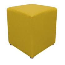 Puff Banqueta Decorativo Dado Suede Amarelo - KDAcanto Móveis