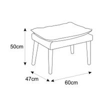 Puff Banqueta Decorativo Fenzzi Pés Palito Mel Sala de Espera Recepção Quarto Suede Marrom - KDAcanto Móveis