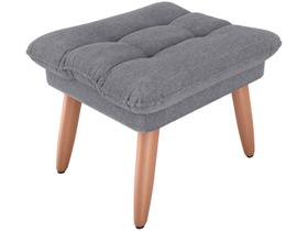 Puff Banqueta Decorativo Nantes Cinza Matrix