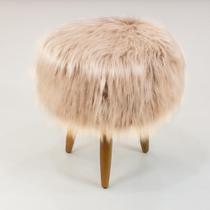 Puff Banqueta Decorativo Pés Madeira