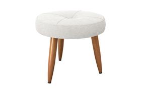 Puff Banqueta Decorativo Pés Palito Havana Bege Matrix