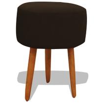 Puff Banqueta Decorativo Redondo Para Sala Pé Palito 50 cm Altura Marrom Eli Móveis Puff Banqueta Decorativo Redondo Para Sala Pé Palito 50 cm Altura Marrom Eli Móveis