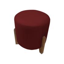 Puff Banqueta Decorativo Redondo Sala de Estar Thor Suede