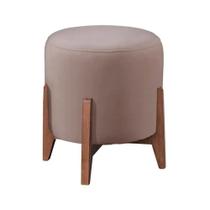Puff Banqueta Decorativo Redondo Thor 3 Pés - Sala, Quarto