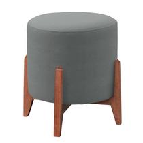Puff Banqueta Decorativo Redondo Thor Linho - Sala de Estar