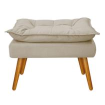 Puff Banqueta Decorativo Zatti Pés Palito Sala de Estar Quarto Recepção material sintético Bege - DAMAFFÊ MÓVEIS Puff Banqueta Decorativo Zatti Pés Palito Sala de Estar Quarto Recepção material sintético Bege - DAMAFFÊ MÓVEIS