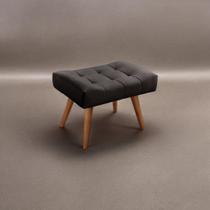 Puff Banqueta em Madeira Maciça Theo Puff Banqueta em Madeira Maciça Theo