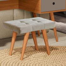 Puff Banqueta Estofada Para Penteadeira Estilo Retrô Pés Palito Puff Banqueta Estofada Para Penteadeira Estilo Retrô Pés Palito