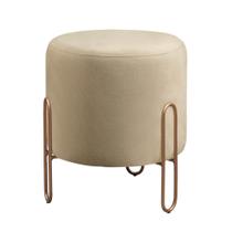 Puff Banqueta Mali Luxo Base Bronze Castellar Móbile