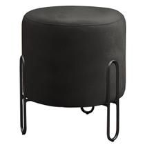 Puff Banqueta Mali Luxo Base Preta Castellar Móbile