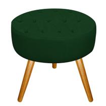 Puff Banqueta Nanda Palito Mel Decor Sala de Espera Quarto Suede Verde - DAMAFFÊ MÓVEIS