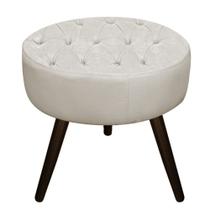 Puff Banqueta Nanda Palito Tabaco Decor Sala de Espera Quarto Suede Bege - KDAcanto Móveis