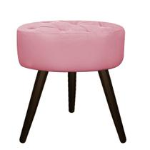 Puff Banqueta Nanda Palito Tabaco Decor Sala de Espera Quarto Suede Rosa Bebê - KDAcanto Móveis