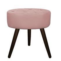 Puff Banqueta Nanda Palito Tabaco Decor Sala de Espera Quarto Suede Rosê - KDAcanto Móveis