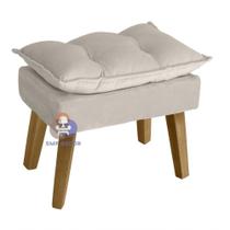 Puff Banqueta Opala Bege Claro