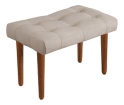 Puff Banqueta Pés Palito Retangular Penteadeira Varias Cores