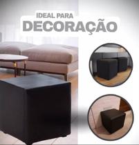 Puff Banqueta Quadrado Cubo Assento Decoração