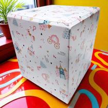 Puff Banqueta Quadrado Cubo Decorativo material sintético e Suede