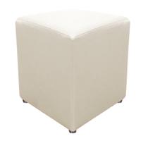 Puff Banqueta Quadrado Dado Decorativo material sintético Bege - KDAcanto Móveis