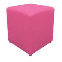 Puff Banqueta Quadrado Dado Decorativo Sala de Estar Quarto Recepção Suede Pink - KDAcanto Móveis