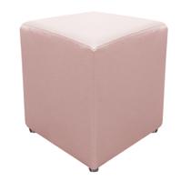 Puff Banqueta Quadrado Dado Decorativo Sala de Estar Quarto Recepção Suede Rosê - KDAcanto Móveis