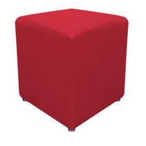 Puff Banqueta Quadrado Dado Decorativo Sala de Estar Quarto Recepção Tecido Sintético Vermelho - KDAcanto Móveis