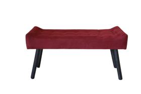 Puff Banqueta Recamiê Decorativo Sofia Suede Vinho Oxxy Estofados