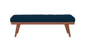 Puff banqueta Recamier Madri - Tecido Azul Royal