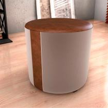 Puff Banqueta Redondo Copenhage Marrom Matrix Puff Banqueta Redondo Copenhage Marrom Matrix