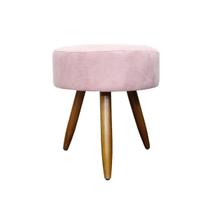 Puff Banqueta Redondo em pés Palito B3 Móveis