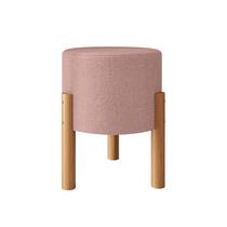 Puff banqueta redondo suede conforto camarim - 6 cores