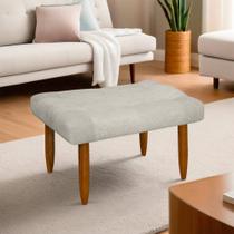 Puff Banqueta Requinte Retangular para Sala Quarto Bouclê