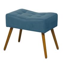 Puff Banqueta Retangular Liso Azul Royal - SA Móveis Puff Banqueta Retangular Liso Azul Royal - SA Móveis