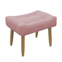 Puff Banqueta Retangular Sala de Estar Suede Light Herrero