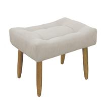 Puff Banqueta Retangular Sala de Estar Suede Light Herrero