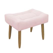 Puff Banqueta Retangular Sala de Estar Suede Light Herrero