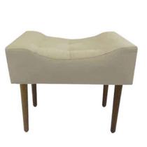 Puff Banqueta Retangular Suede Liso Bege - DS Estofados Puff Banqueta Retangular Suede Liso Bege - DS Estofados