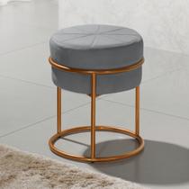 Puff Banqueta Riad Redondo Argola em Metal Resistente Veludo Puff Banqueta Riad Redondo Argola em Metal Resistente Veludo