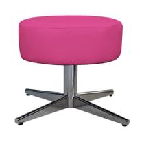 Puff Banqueta Sofia Base Giratória de Metal Sala de Estar Quarto Corano Pink - DAMAFFÊ MÓVEIS