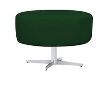 Puff Banqueta Sofia Base Giratória de Metal Suede Verde - DAMAFFÊ MÓVEIS