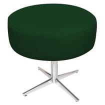 Puff Banqueta Sofia Base Giratória de Metal Suede Verde - KDAcanto Móveis