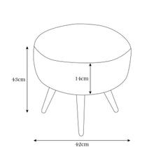 Puff Banqueta Sofia Decorativo Suede Preto - KDAcanto Móveis