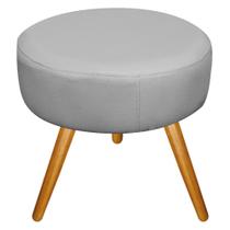 Puff Banqueta Sofia Palito Mel Sala de Estar Quarto Decor Suede Cinza - KDAcanto Móveis