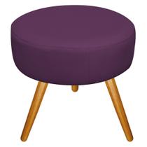 Puff Banqueta Sofia Palito Mel Sala de Estar Quarto Decor Suede Roxo - KDAcanto Móveis