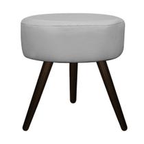 Puff Banqueta Sofia Palito Tabaco Sala de Estar Quarto Decor Suede Cinza - KDAcanto Móveis