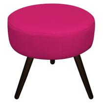 Puff Banqueta Sofia Palito Tabaco Sala de Estar Quarto Decor Suede Pink - KDAcanto Móveis