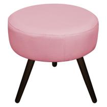 Puff Banqueta Sofia Palito Tabaco Sala de Estar Quarto Decor Suede Rosa Bebê - KDAcanto Móveis