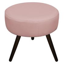 Puff Banqueta Sofia Palito Tabaco Suede Rosê - KDAcanto Móveis